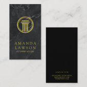 Gouden Pijler | Zwarte marmer | Procureur Afsprakenkaartje (Voorkant / Achterkant)