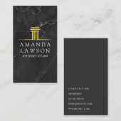 Gouden Pijler | Zwarte marmer | Uitvoerend | Afsprakenkaartje (Voorkant / Achterkant)