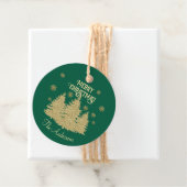 Gouden Pijnbomen Gouden Sneeuwvlokken Bedankjes Labels (In situ)