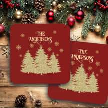 Gouden Pijnbomen Gouden Sneeuwvlokken