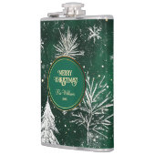 Gouden Pijnbomen Zilveren Sneeuwvlokken Hunter Gro Heupfles (Links)