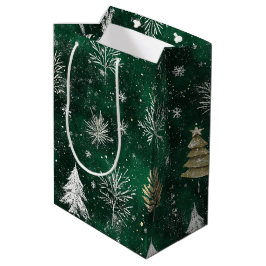 Gouden Pijnbomen Zilveren Sneeuwvlokken Hunter Gro Medium Cadeauzakje