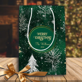 Gouden Pijnbomen Zilveren Sneeuwvlokken Hunter Gro Medium Cadeauzakje