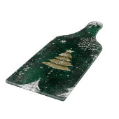 Gouden Pijnbomen Zilveren Sneeuwvlokken Hunter Gro Snijplank (Hoek)