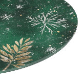 Gouden Pijnbomen Zilveren Sneeuwvlokken Hunter Gro Snijplank (Hoek)