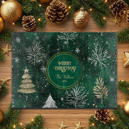 Gouden Pijnbomen Zilveren Sneeuwvlokken Hunter Gro Snijplank