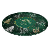 Gouden Pijnbomen Zilveren Sneeuwvlokken Hunter Gro Snijplank (Hoek)