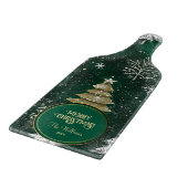 Gouden Pijnbomen Zilveren Sneeuwvlokken Hunter Gro Snijplank (Hoek)