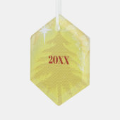 Gouden Pijnboom Kerstbal 2010 Glas Ornament (Voorkant links)