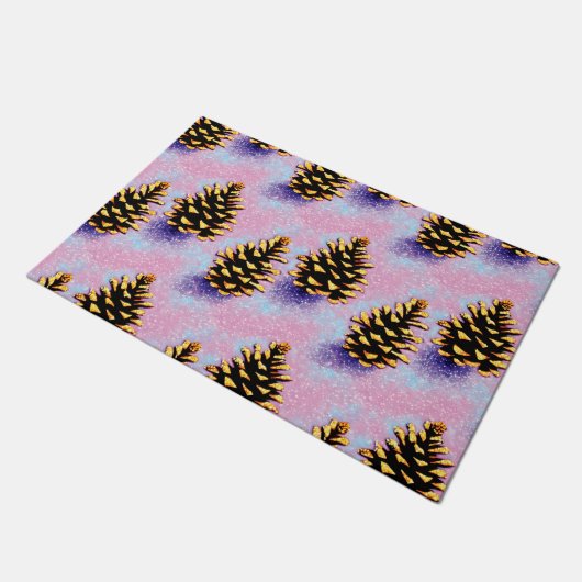 Gouden Pinecones Deurmat (Schuin)