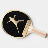 Gouden ping-pong speler tafeltennisbatje (Zijkant)