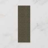 Gouden  Pinwheel Damask Gepersonaliseerd Mini Visitekaartje (Achterkant)