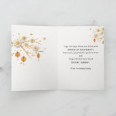 Gouden Pioen Chinees Nieuwjaar Dierriem Slang Papi Kaart (Binnen)