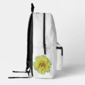 Gouden pioenen op wit met je woorden rugzak (Links)