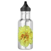 Gouden pioenen op zilveren achtergrond waterfles (Rechts)