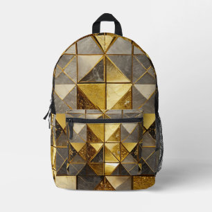 Gouden Piramide Luxe Bedrukte Rugzak