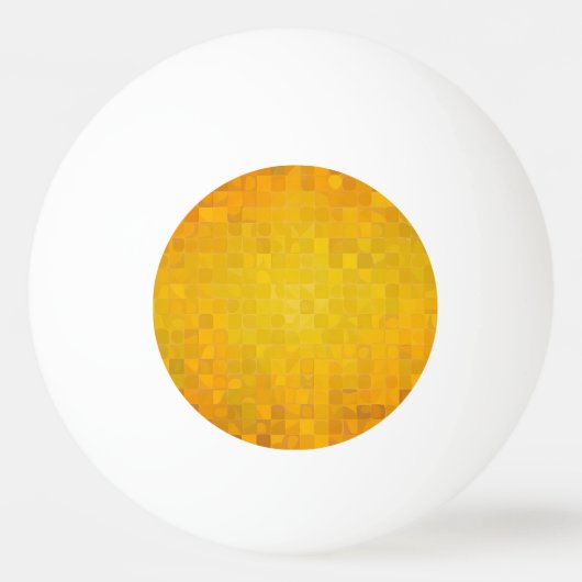 Gouden Pixel Art | Drie sterren Pingpongbal (Achterkant)