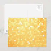 Gouden Pixel Sparkle Briefkaart (Voorkant / Achterkant)