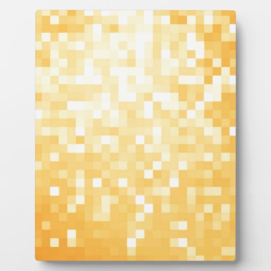 Gouden Pixel Sparkle Fotoplaat (Voorkant)