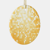 Gouden Pixel Sparkle Keramisch Ornament (Rechts)