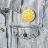 Gouden Pixel Sparkle Ronde Button 5,7 Cm (In situ)