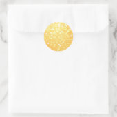 Gouden Pixel Sparkle Ronde Sticker (Tas)