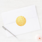 Gouden Pixel Sparkle Ronde Sticker (Envelop)