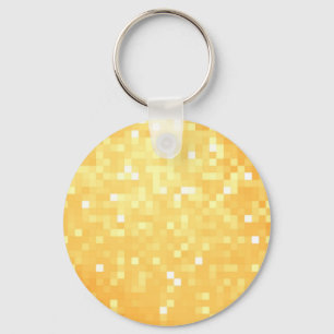 Gouden Pixel Sparkle Sleutelhanger