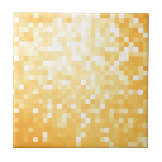 Gouden Pixel Sparkle Tegeltje (Voorkant)