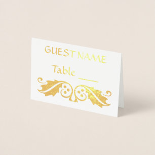 Gouden plaatsnaam Kaarten met Holly Leaves