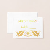 Gouden plaatsnaam Kaarten met Holly Leaves (Voorkant met envelop)