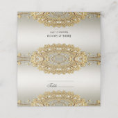 Gouden  Place Card Plaatskaartje (Buitenkant ongevouwen)