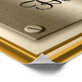 Gouden Plaquette Poster Print Bord (Hoek)