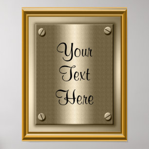 Gouden Plaquette Poster Print Bord