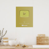 Gouden play button yougood youtube poster (Keuken)
