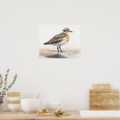 Gouden Plevier Vogel Kunstprint Poster (Keuken)