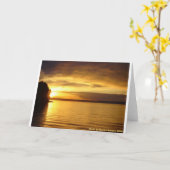 Gouden Plons Notecard Kaart (Gele Bloem)