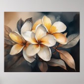 Gouden Plumeria Poster (Voorkant)