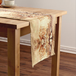 Gouden Poinsettia Kersttafel Runner Medium Tafelloper