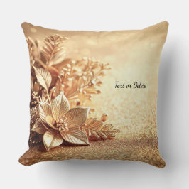 Gouden Poinsettia Kussen
