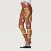 Gouden Poinsettia & Sneeuwvlok Leggings (Links)