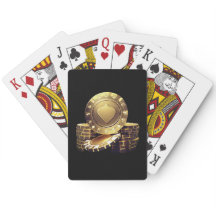 Gouden Poker Chips Speelkaarten