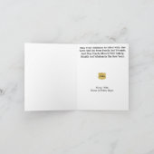 Gouden politiebadge kerstkaart kaart (Binnen)