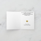 Gouden politiebadge-omlijsting kerstkaart kaart (Binnen)