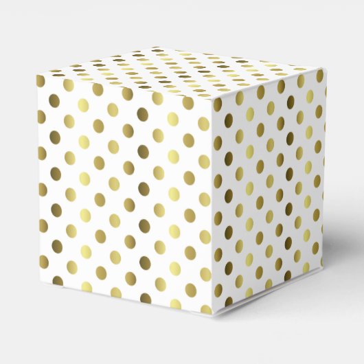 Gouden polka dot bruiloft gunst geschenkdoos bedankdoosjes (Achterkant)