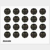 Gouden Polka Dot Bruiloft Sticker (Vel)