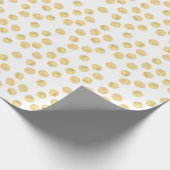 Gouden Polka Dot Hand getrokken Cadeaupapier (Hoek)