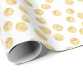 Gouden Polka Dot Hand getrokken Cadeaupapier (Rol Hoek)