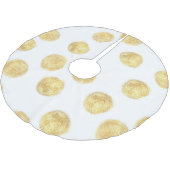 Gouden Polka Dot Hand getrokken Kerstboom Rok (Gekanteld)