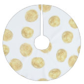 Gouden Polka Dot Hand getrokken Kerstboom Rok (Voorkant)